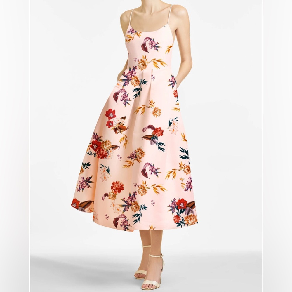 SACHIN & BABI Pink Wildflowers Audra Gown